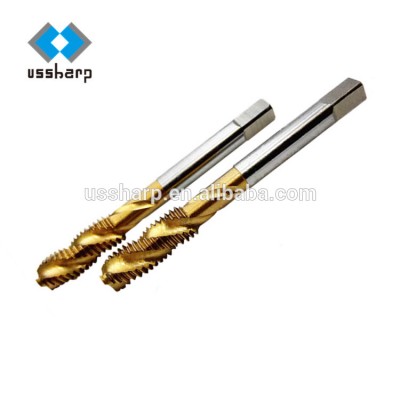 HSS M35 taps,CO 5 taps,spiral machine taps TIN coating