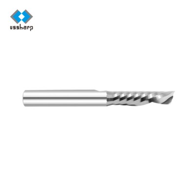 down cut spiral bits cutter 3.175mm/4mm/6mm/8mm single flute carbide end mill for acrylic and aluminum